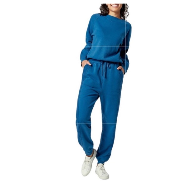 NWT Joie Women’s The Hunt Cotton Sweatpants with Seaming in Dark Ocean size 2 - Picture 4 of 10